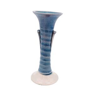 Blue Glaze Pottery Bud Vase Studio Signed Watson